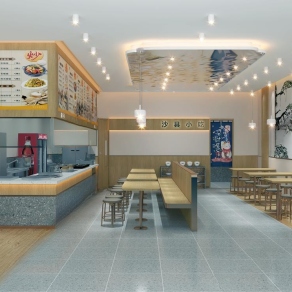 现代沙县小吃3D模型下载